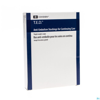 Rest.e.d. cont care thigh stocking  l short  white