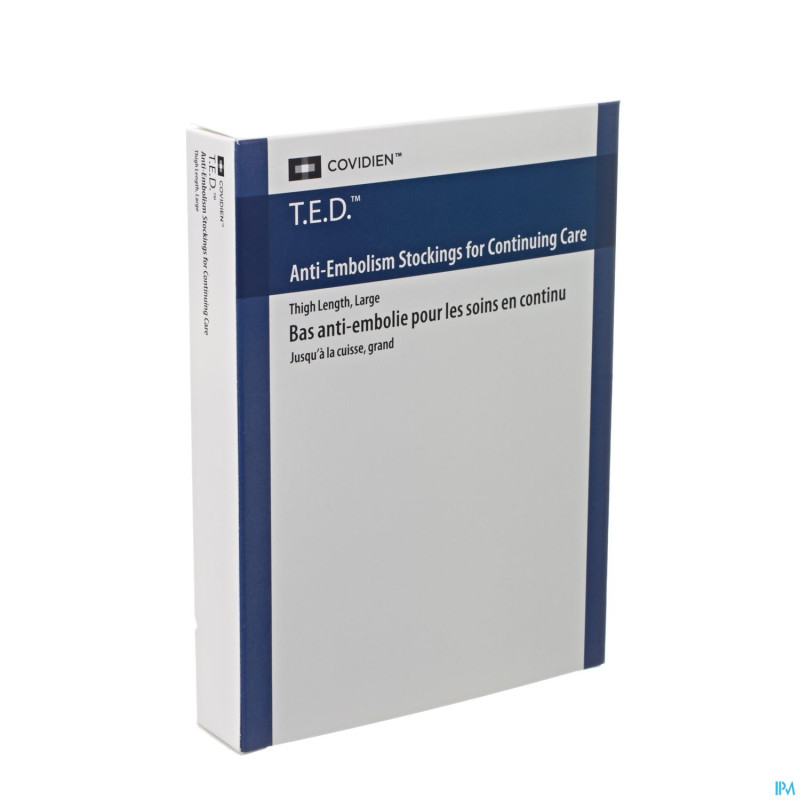 Rest.e.d. cont care thigh stocking  l regul  white