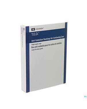 Rest.e.d. cont care thigh stocking  l regul  white