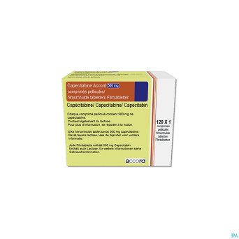 Capecitabine accord health 500 mg comp pell 120