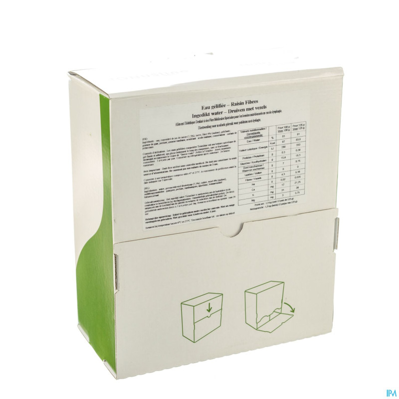 Eau gelifiee raisin fibres    12x125ml