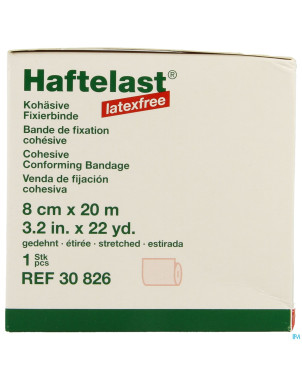 Haftelast bande coh. latex free    8cmx20m 30826