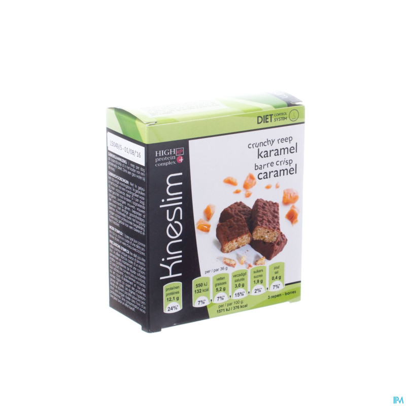 Kineslim barre crisp caramel  3x40g