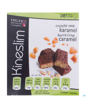 Kineslim barre crisp caramel  3x40g