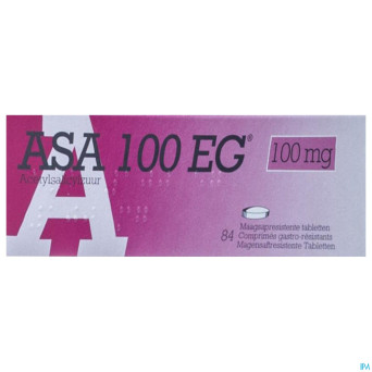 Asa 100 eg comp gastroresist.  84 x 100mg