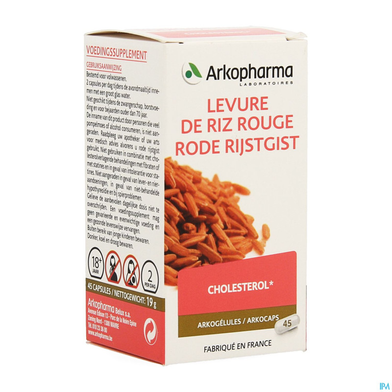 Arkogelules levure de riz rouge  45