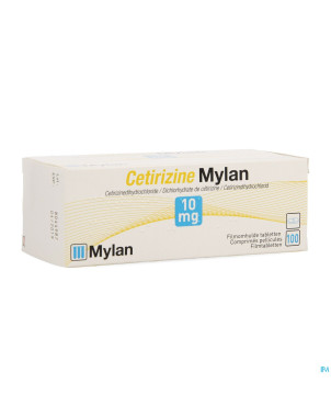 Cetirizine mylan 10 mg comp pell 100 x 10 mg