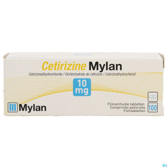 Cetirizine mylan 10 mg comp pell 100 x 10 mg