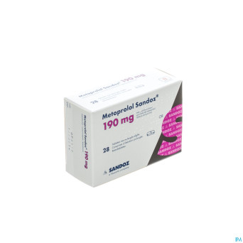 Metoprolol 190mg sandoz tabl lib prol  28x190mg