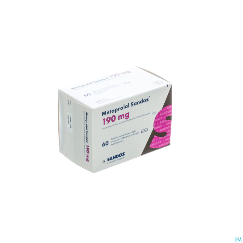Metoprolol 190mg sandoz tabl lib prol  60x190mg