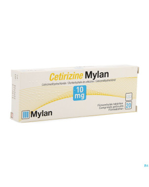 Cetirizine mylan 10 mg comp pell  20 x 10 mg
