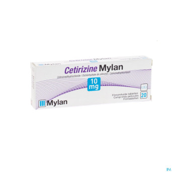Cetirizine mylan 10 mg comp pell  20 x 10 mg