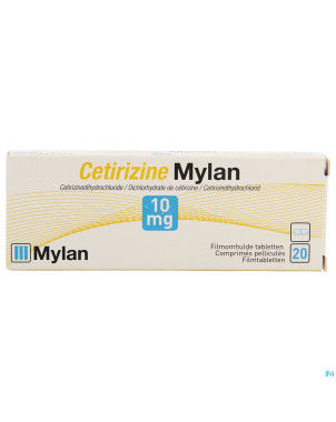 Cetirizine mylan 10 mg comp pell  20 x 10 mg