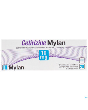 Cetirizine mylan 10 mg comp pell  20 x 10 mg