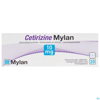 Cetirizine mylan 10 mg comp pell  20 x 10 mg