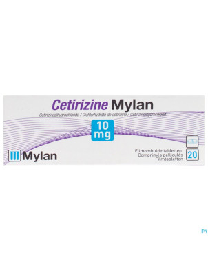 Cetirizine mylan 10 mg comp pell  20 x 10 mg