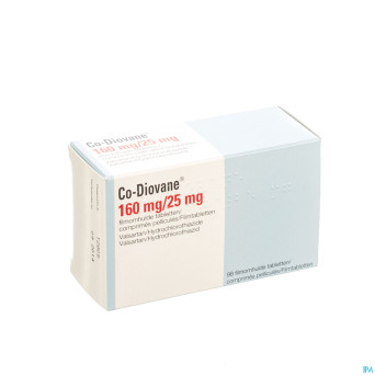 Co diovane 160mg/25,0mg pi pharma comp pel 98 pip