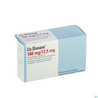 Co diovane 160mg/12,5mg pi pharma comp pel 98 pip