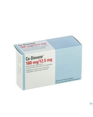 Co diovane 160mg/12,5mg pi pharma comp pel 98 pip