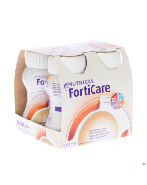 Forticare drink cappuccino bouteil. 4x125ml 570716