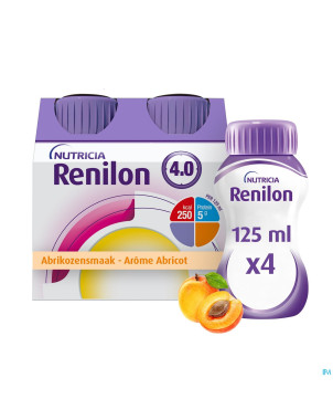 Renilon 4.0 abricot    bouteille 4x125ml 570978