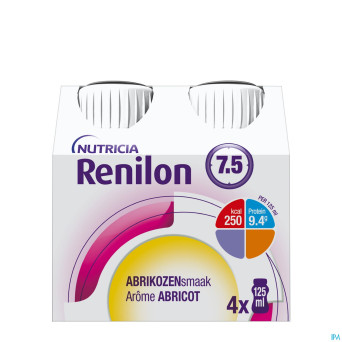 Renilon 7.5 abricot    bouteille 4x125ml 570903
