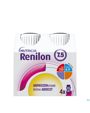 Renilon 7.5 abricot    bouteille 4x125ml 570903