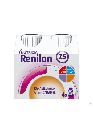 Renilon 7.5 caramel    bouteille 4x125ml 570978