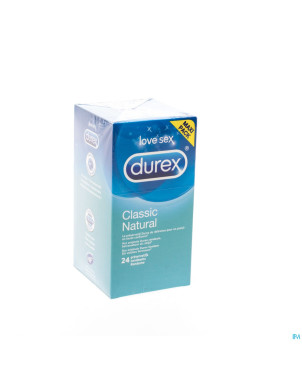 Durex classic natural condoms 24