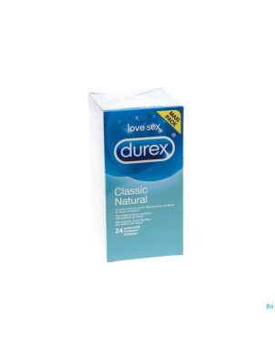 Durex classic natural condoms 24