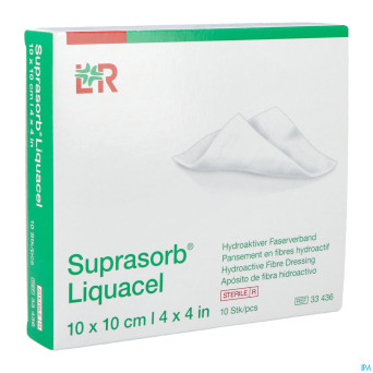Suprasorb liquacel pansem. 10x10cm 10 33436-180021