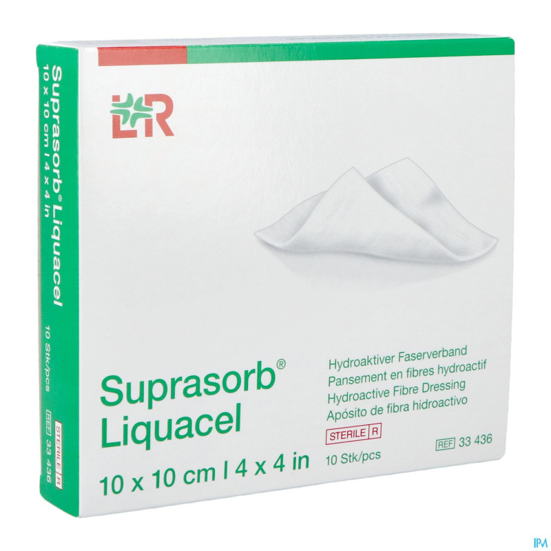 Suprasorb liquacel pansem. 10x10cm 10 33436-180021