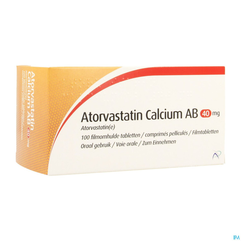 Atorvastatin calcium 40mg actavis comp pell 100