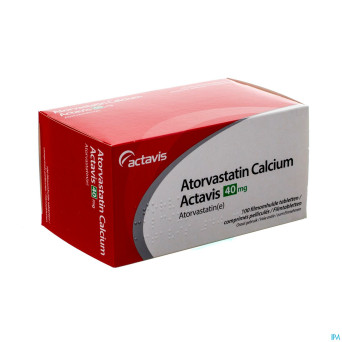 Atorvastatin calcium 40mg actavis comp pell 100