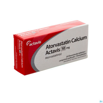 Atorvastatin calcium 10mg actavis comp pell  28