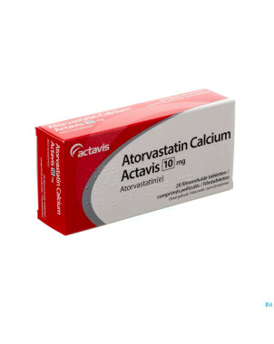 Atorvastatin calcium 10mg actavis comp pell  28