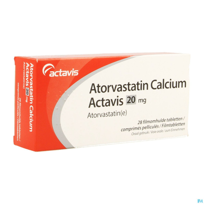 Atorvastatin calcium 20mg actavis comp pell  28