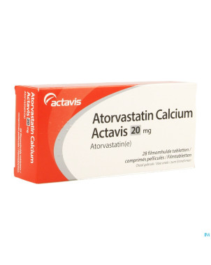 Atorvastatin calcium 20mg actavis comp pell  28