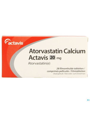 Atorvastatin calcium 20mg actavis comp pell  28