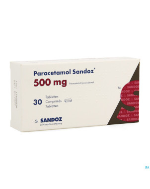 Paracetamol  500 mg sandoz tabl  30