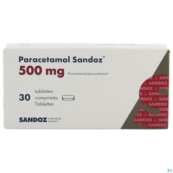 Paracetamol  500 mg sandoz tabl  30