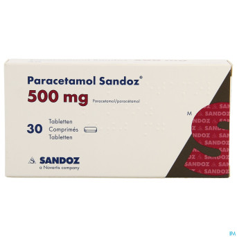 Paracetamol  500 mg sandoz tabl  30