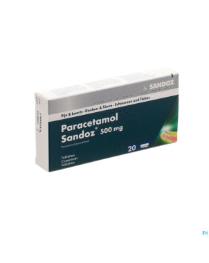 Paracetamol  500 mg sandoz tabl  20