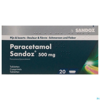 Paracetamol  500 mg sandoz tabl  20