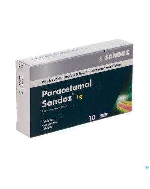 Paracetamol 1g sandoz tabl  10