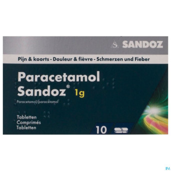 Paracetamol 1g sandoz tabl  10