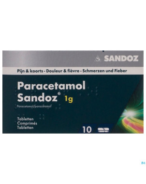 Paracetamol 1g sandoz tabl  10