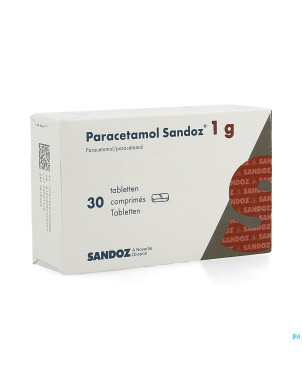 Paracetamol 1g sandoz tabl  30
