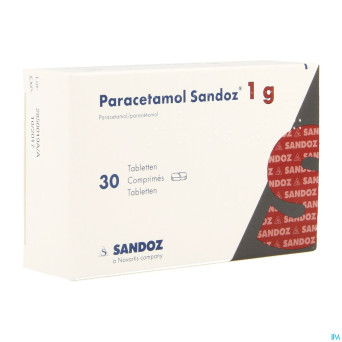 Paracetamol 1g sandoz tabl  30