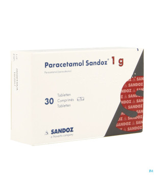Paracetamol 1g sandoz tabl  30